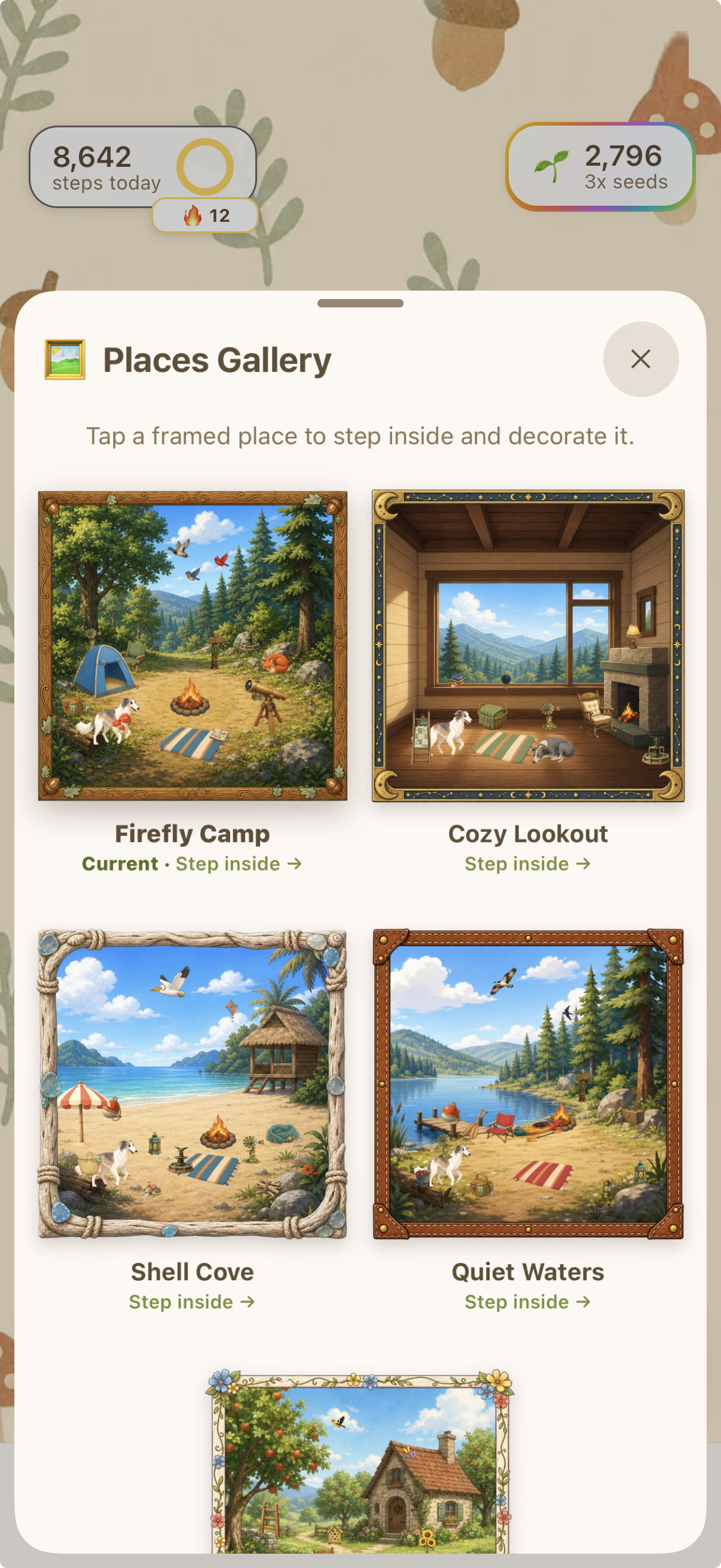 Five decorated places in the Mosey Mate Places Gallery
